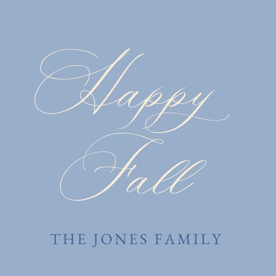 Happy Fall Family Gift Tags, Soft Blue