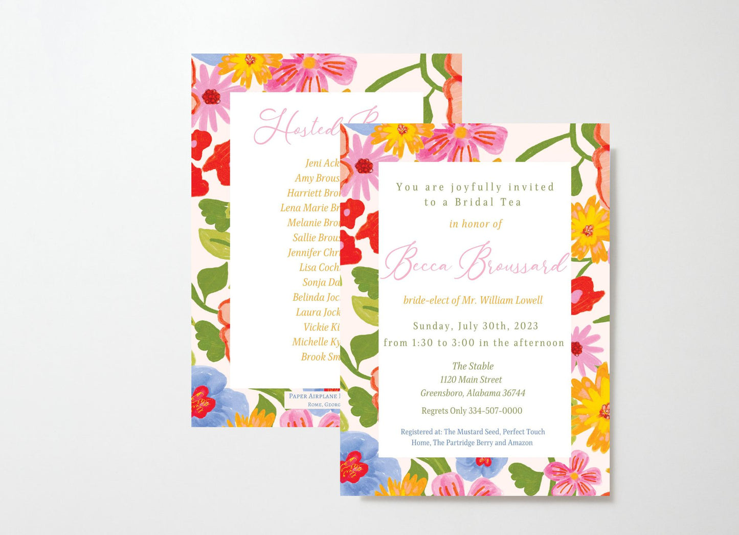 Vibrant Blooms Invitation