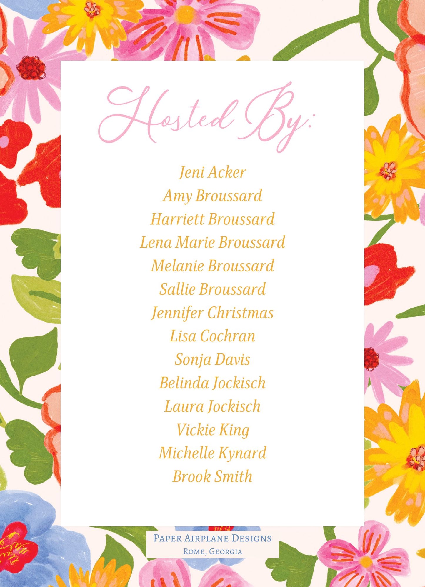 Vibrant Blooms Invitation