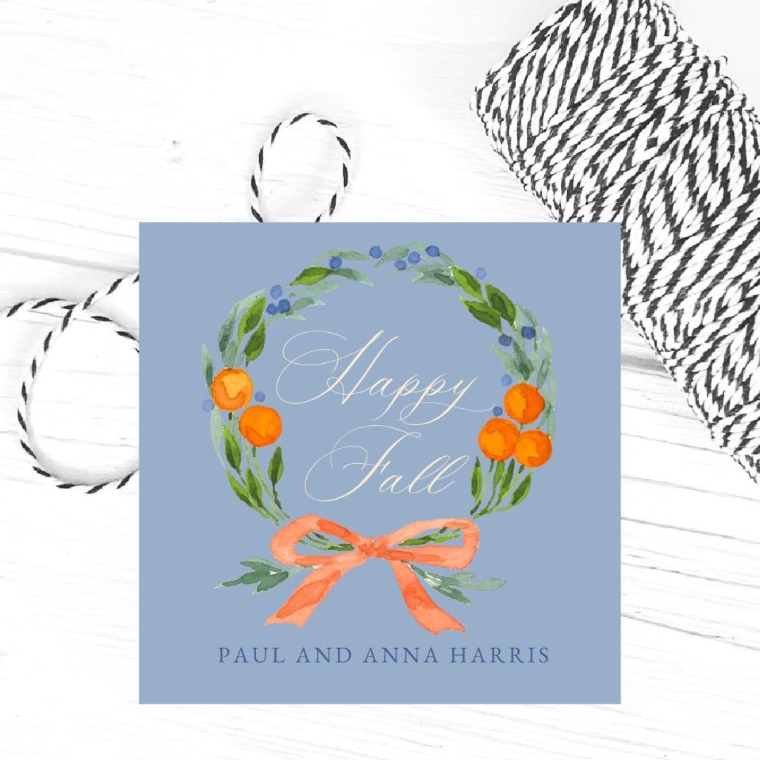 Harvest Wreath Family Gift Tags