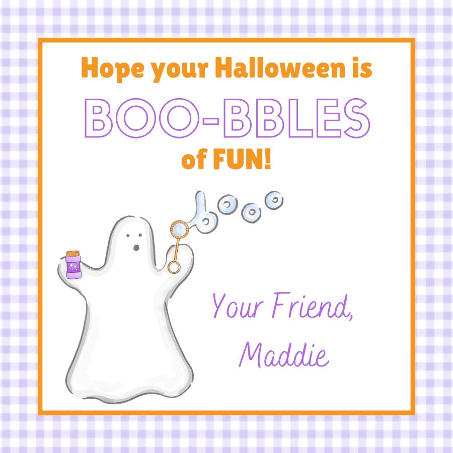 Boobles of Fun Halloween Gift Tag