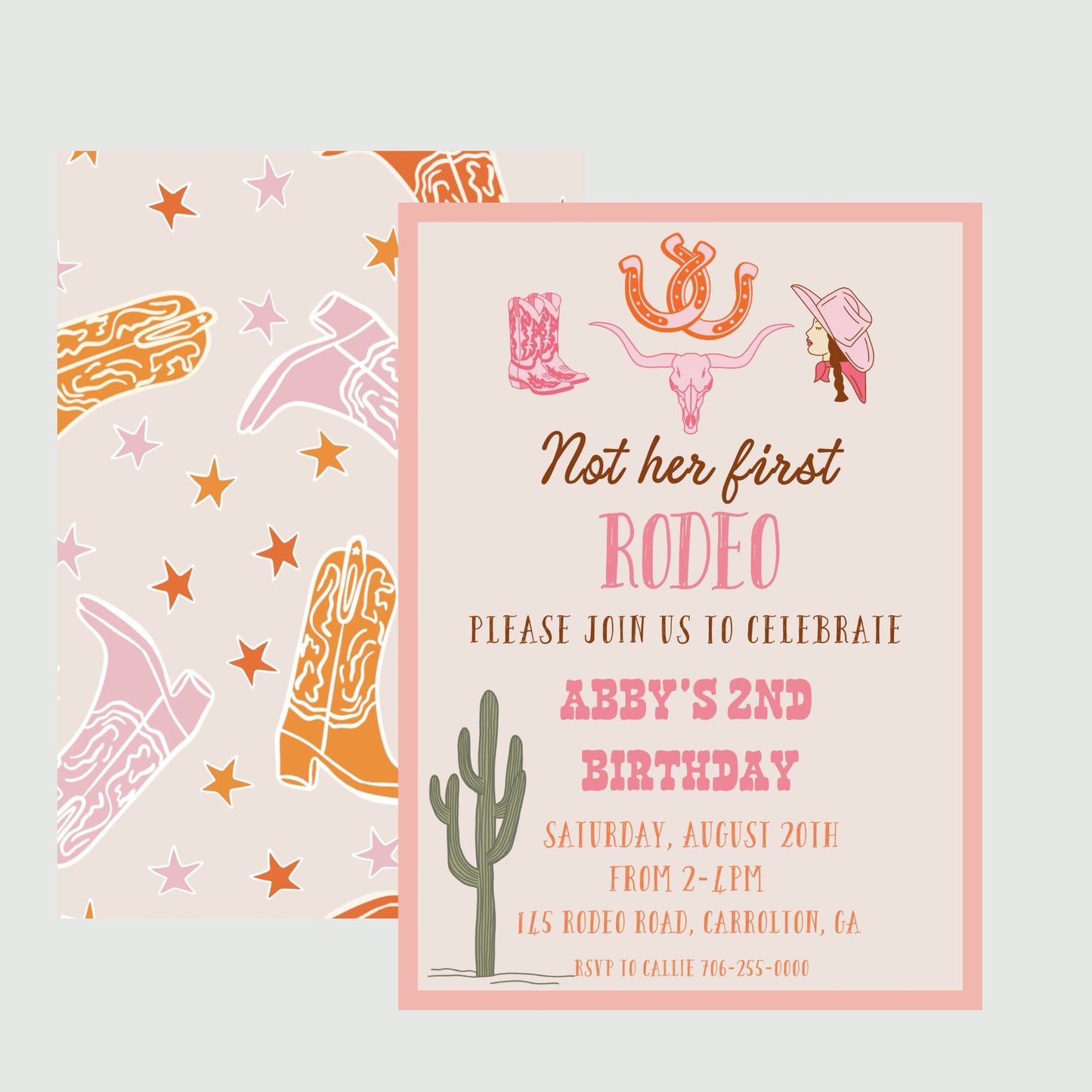 Not Her First Rodeo, Birthday/Sprinkle Invitation