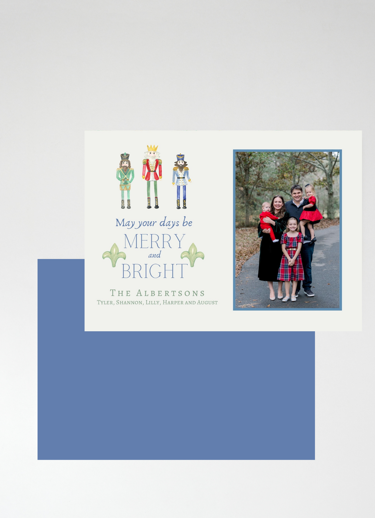 Navy Nutcracker Holiday Card