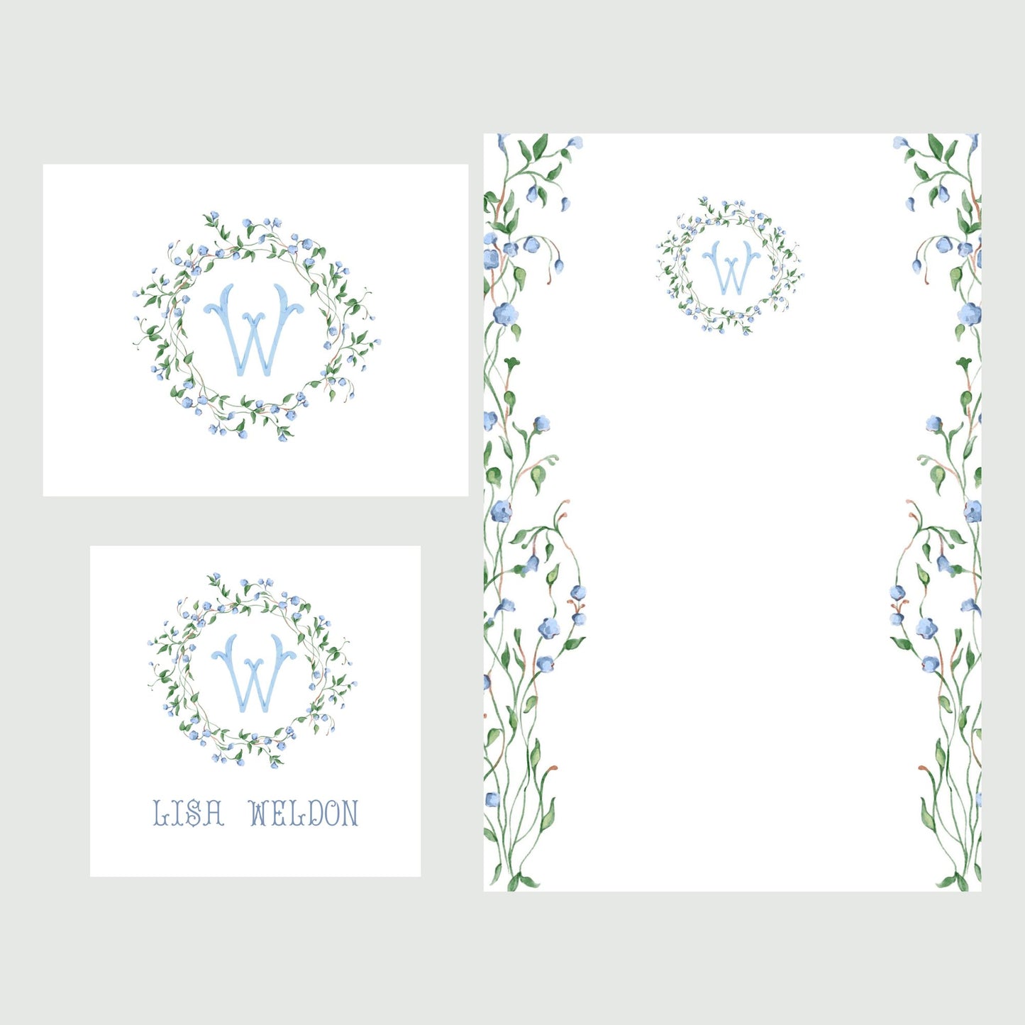 Floral Vine Stationery Bundle