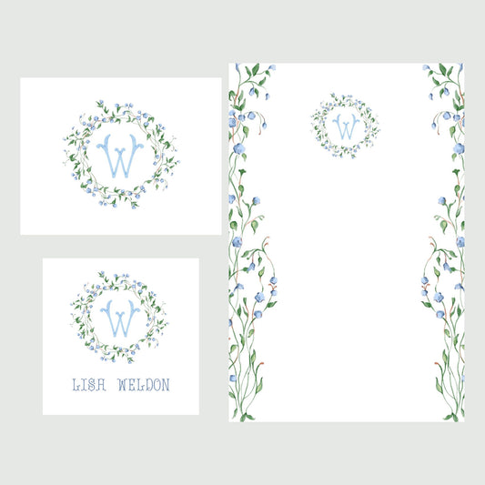 Floral Vine Stationery Bundle