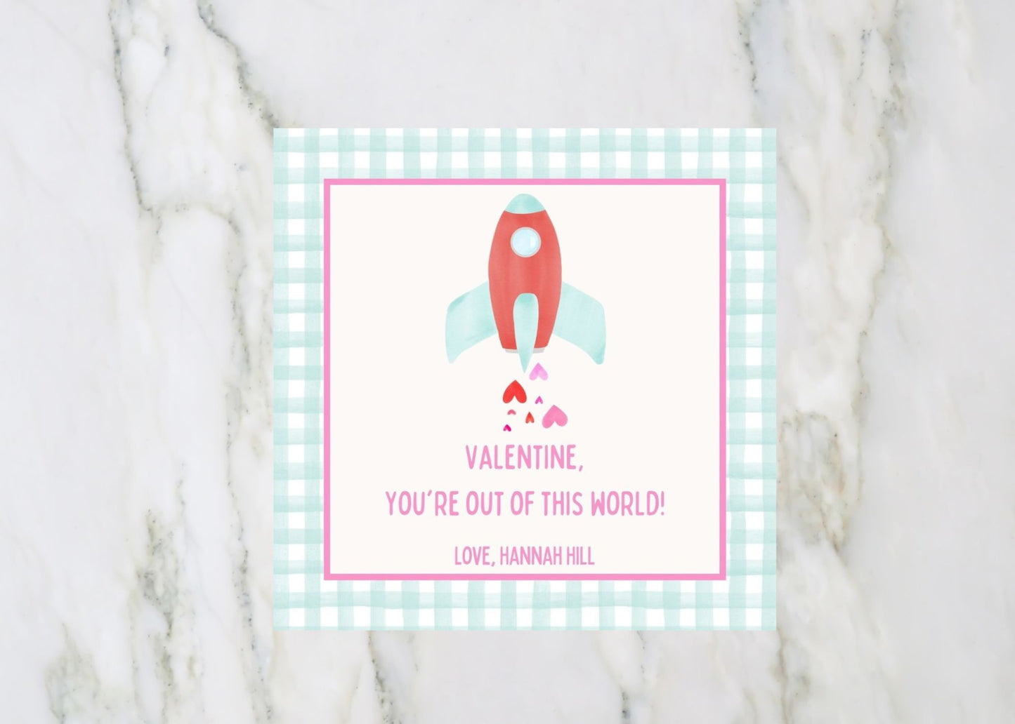 Valentine's Day Card, Rocket Ship