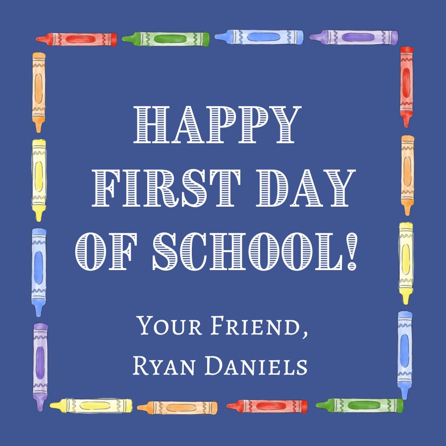 First Day of School Gift Tag