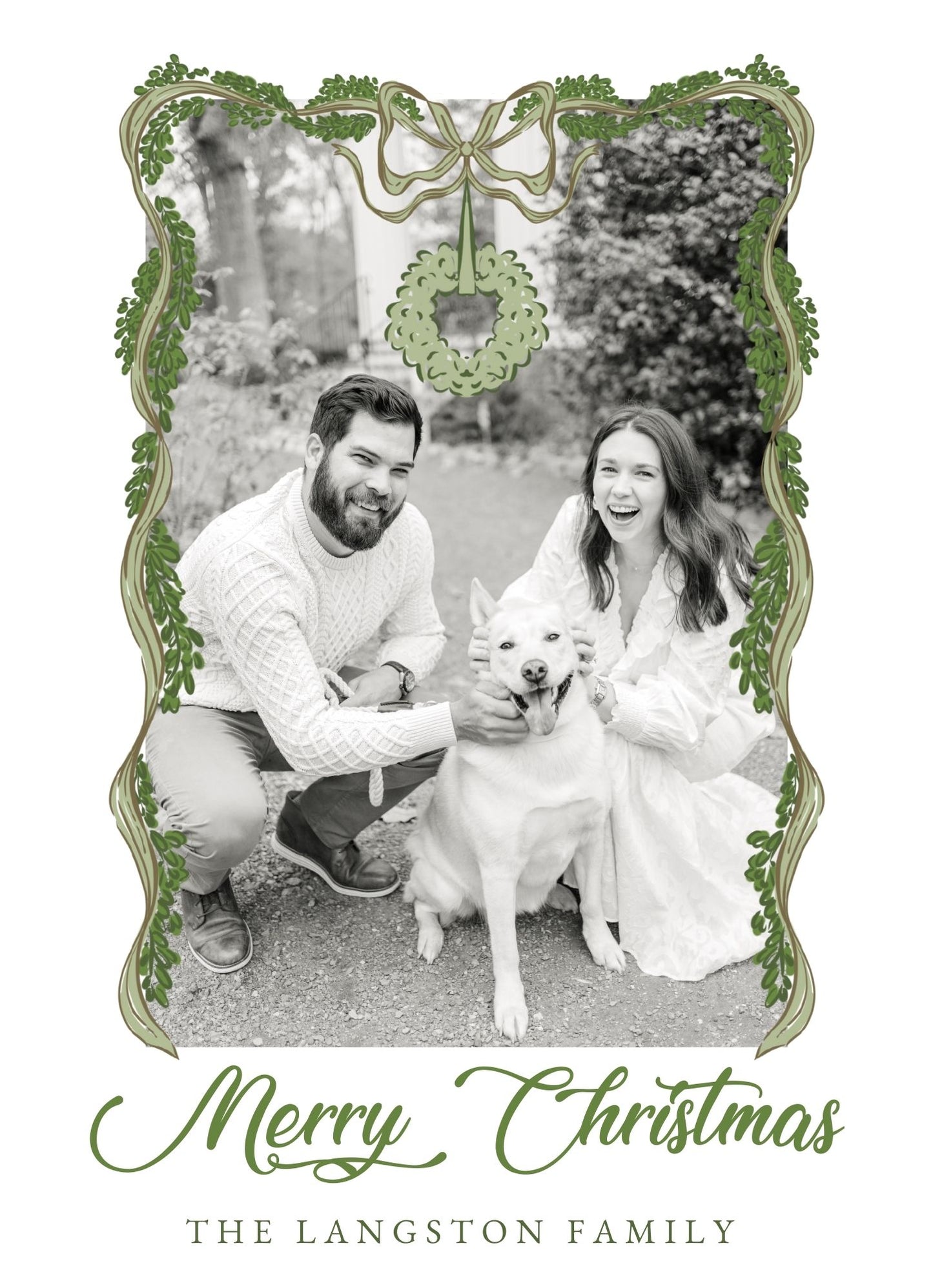 Classic Garland Holiday Card