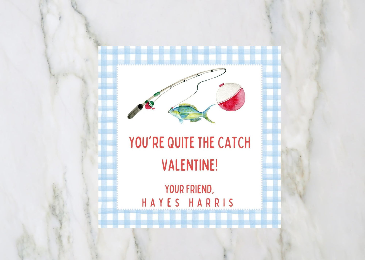 Valentine's Day Card, Fishing