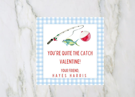 Valentine's Day Card, Fishing