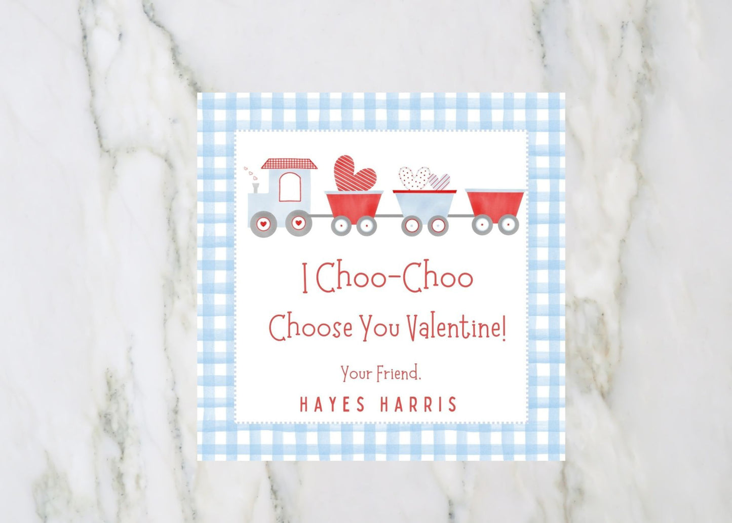 Valentine's Day Card, Choo Choo Train