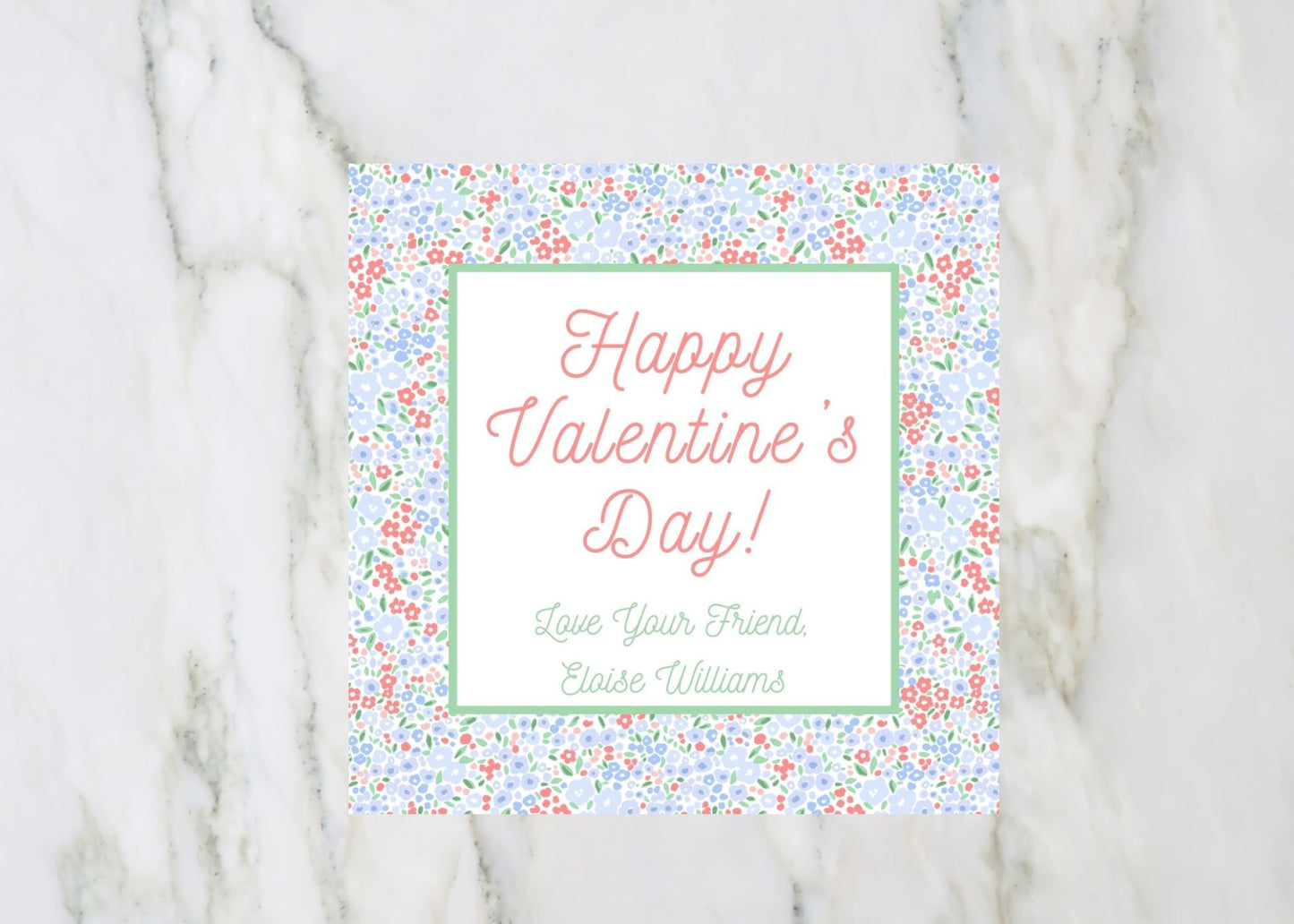 Valentine's Day Card, Fun Florals