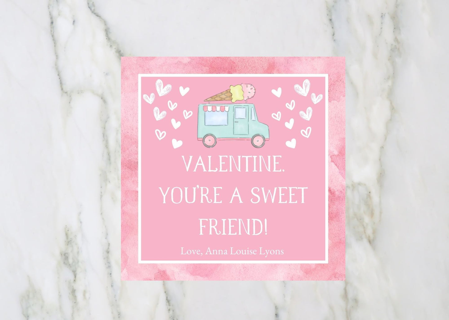 Valentine's Day Card, Ice Cream Truck