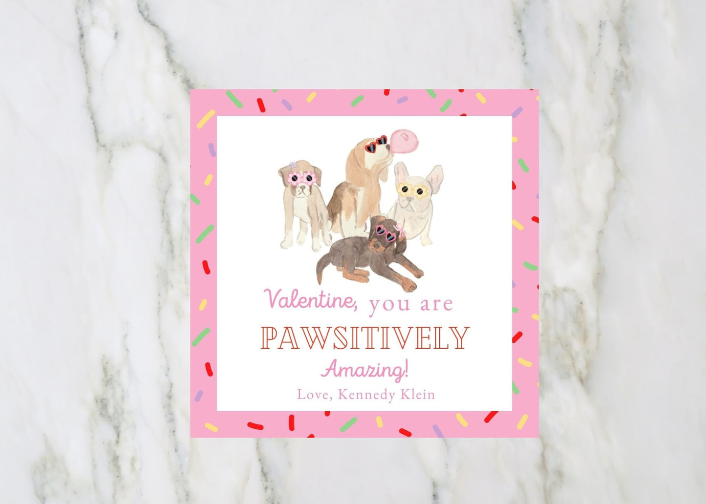 Valentine's Day Card, Puppy Pals