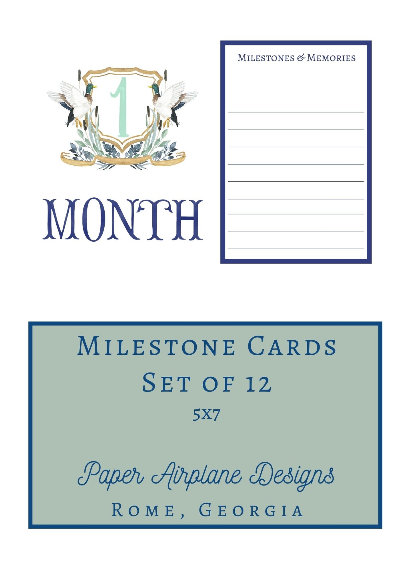 Delta Duck Crest Milestone Cards