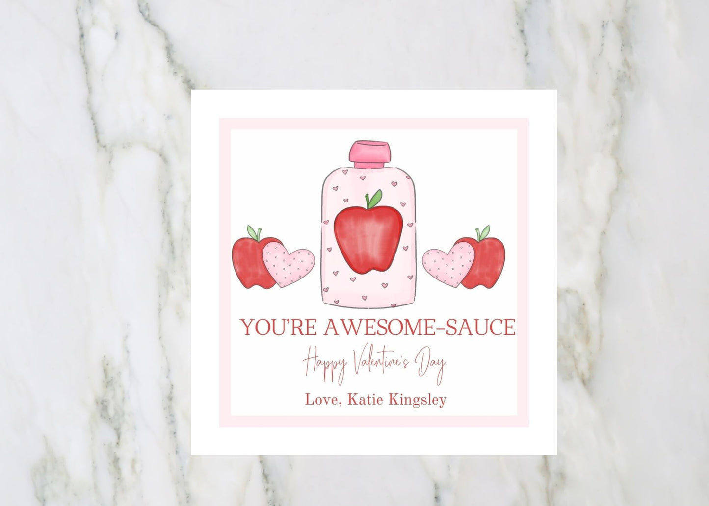 Valentine's Day Card, Awesome Sauce Pink