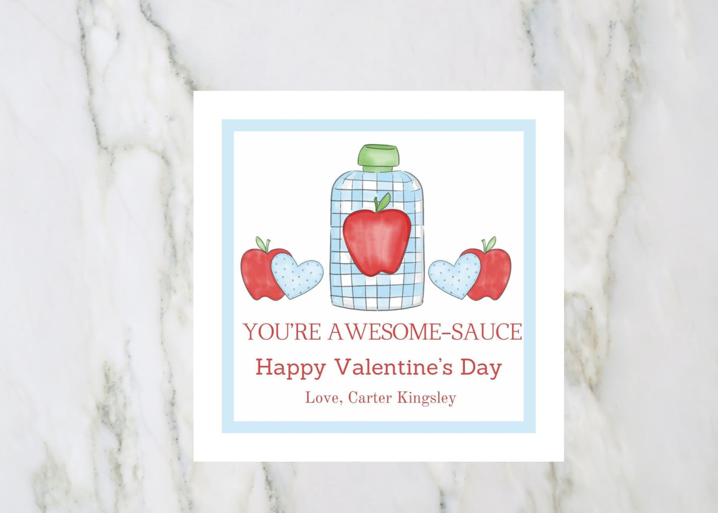 Valentine's Day Card, Awesome Sauce Blue