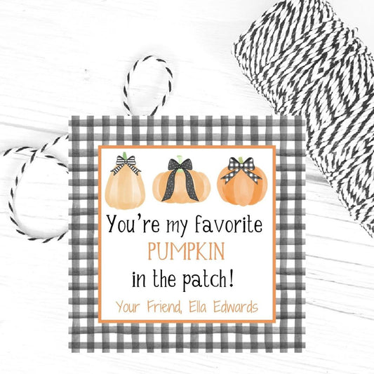 Favorite Pumpkin in the Patch Gift Tags