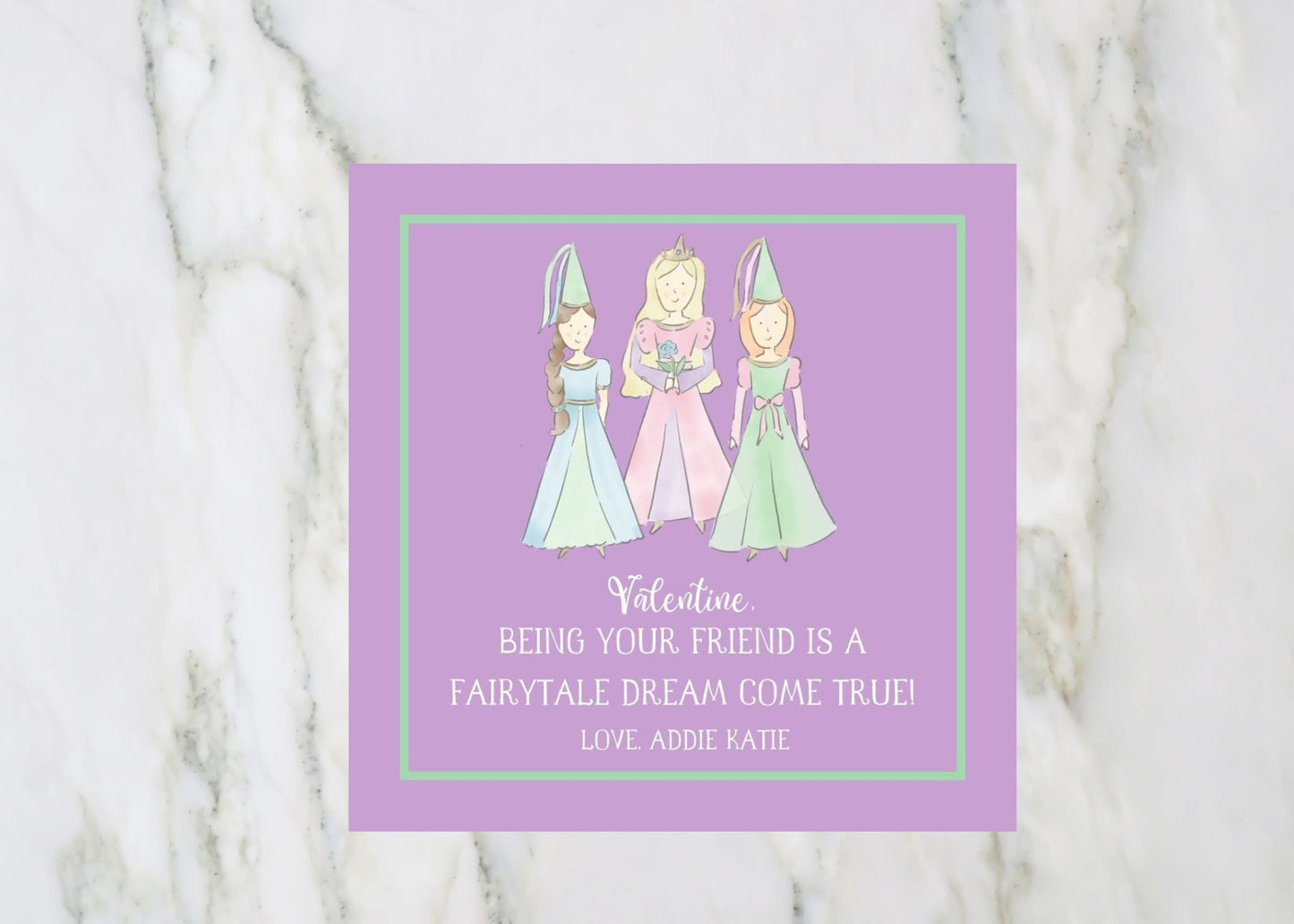 Valentine's Day Card, Fairytale Princess