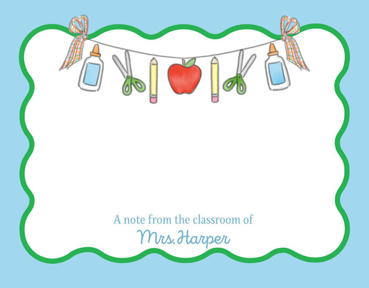 A Note From The Classroom Stationery, school supplies banner