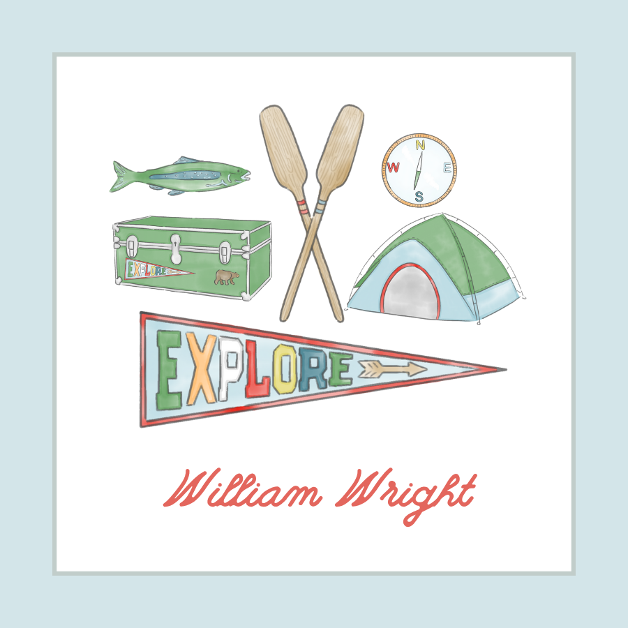 Boys Camp Bag Tag