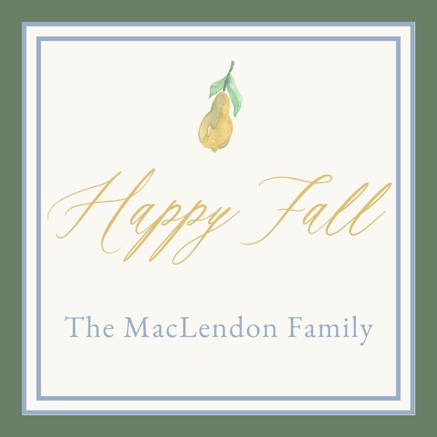 Autumn Pear Family Gift Tags