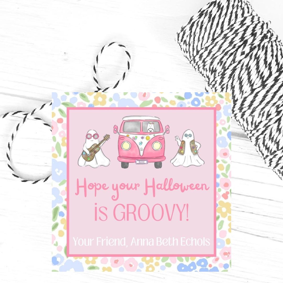 Far Out Halloween Gift Tags