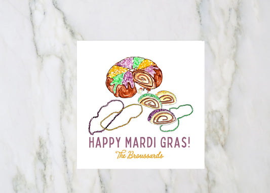 Mardi Gras Gift Tags, Calling Cards