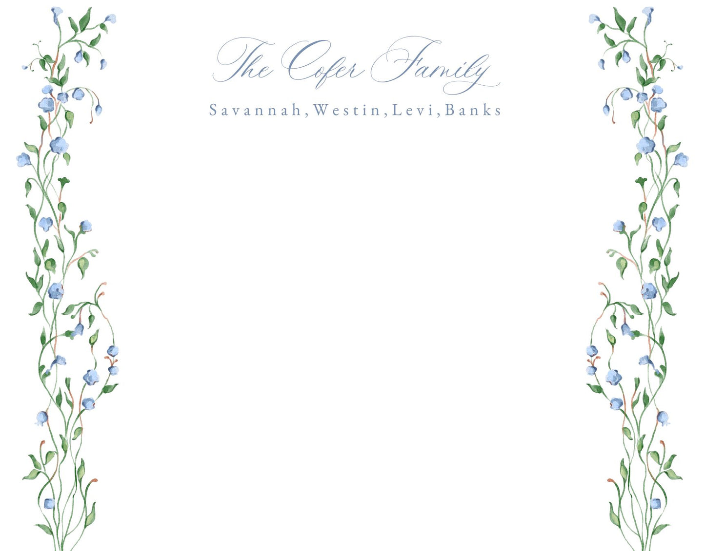 Floral Vine Stationery