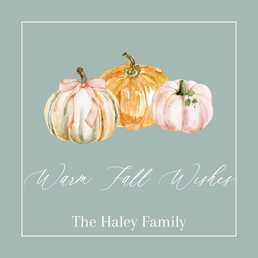 Pastel Pumpkins Family Gift Tags