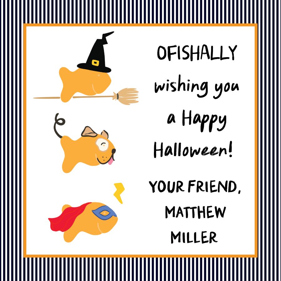 O-FISH-ALLY Halloween Gift Tag