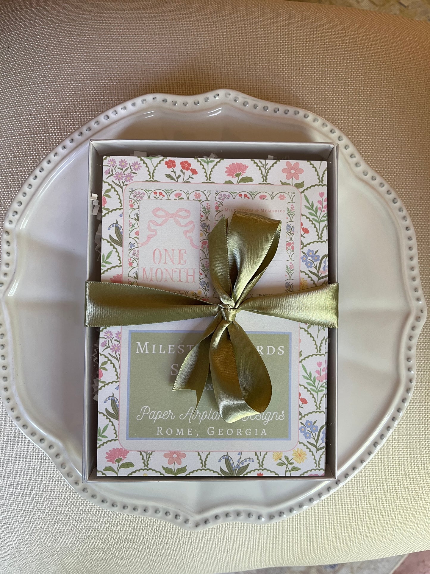 Girls Florals Milestone Cards