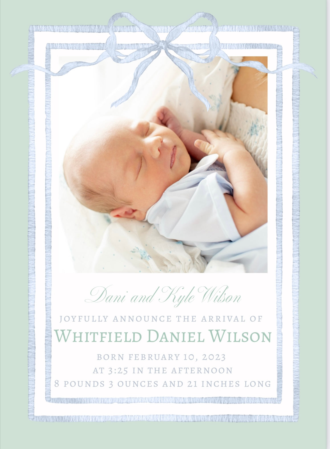 Simply Sweet Birth Announcement