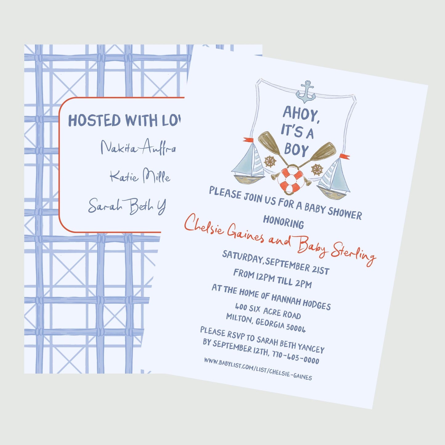 Ahoy Its a Boy Shower Invitation