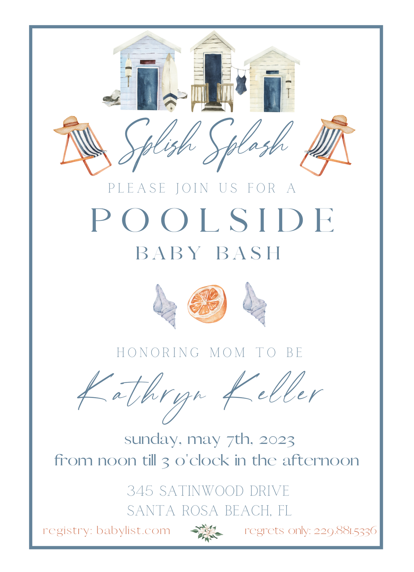 Seaside Shower Invitation