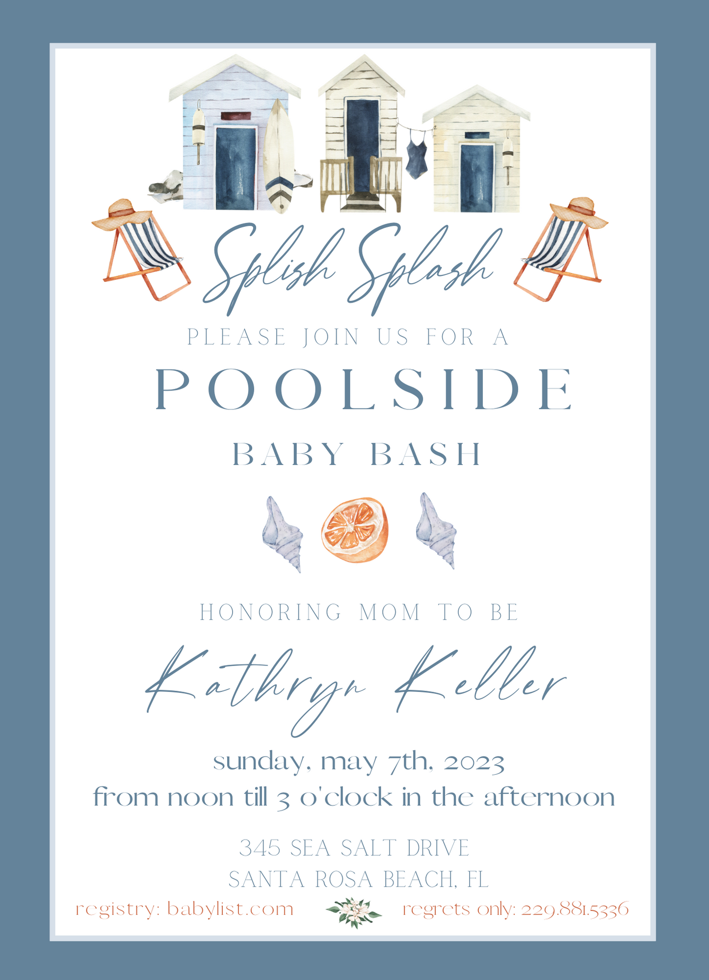 Seaside Shower Invitation