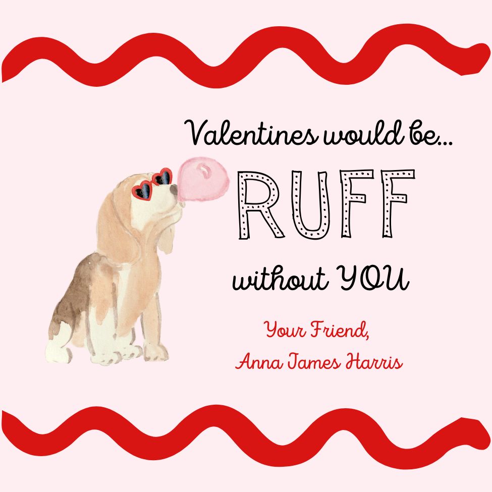 Valentine's Day Card, Ruff without you