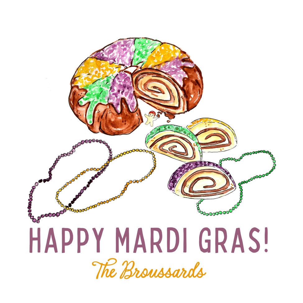 Mardi Gras Gift Tags, Calling Cards