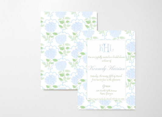 Hamptons Hydrangeas Invitation