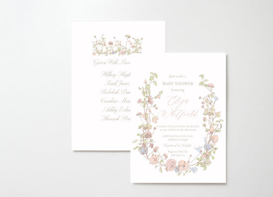 Pastels In Bloom Invitation