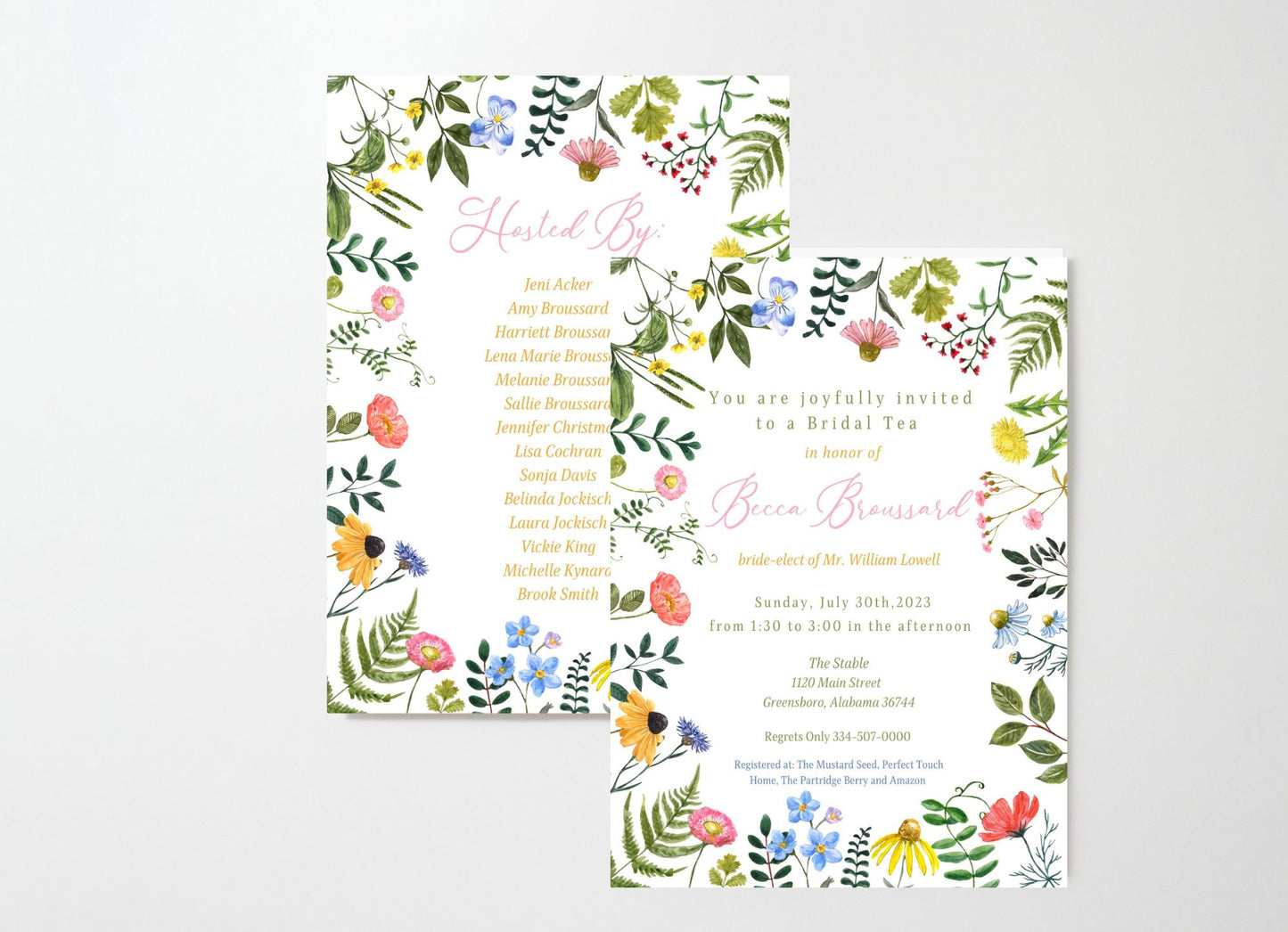 Warm Wildflowers Invitation