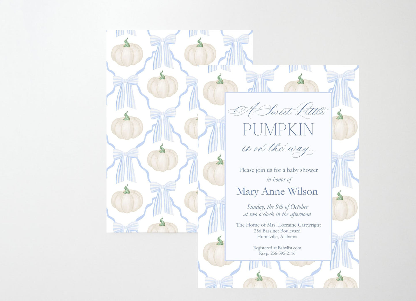 Perfect Pumpkin Baby Shower Invitation