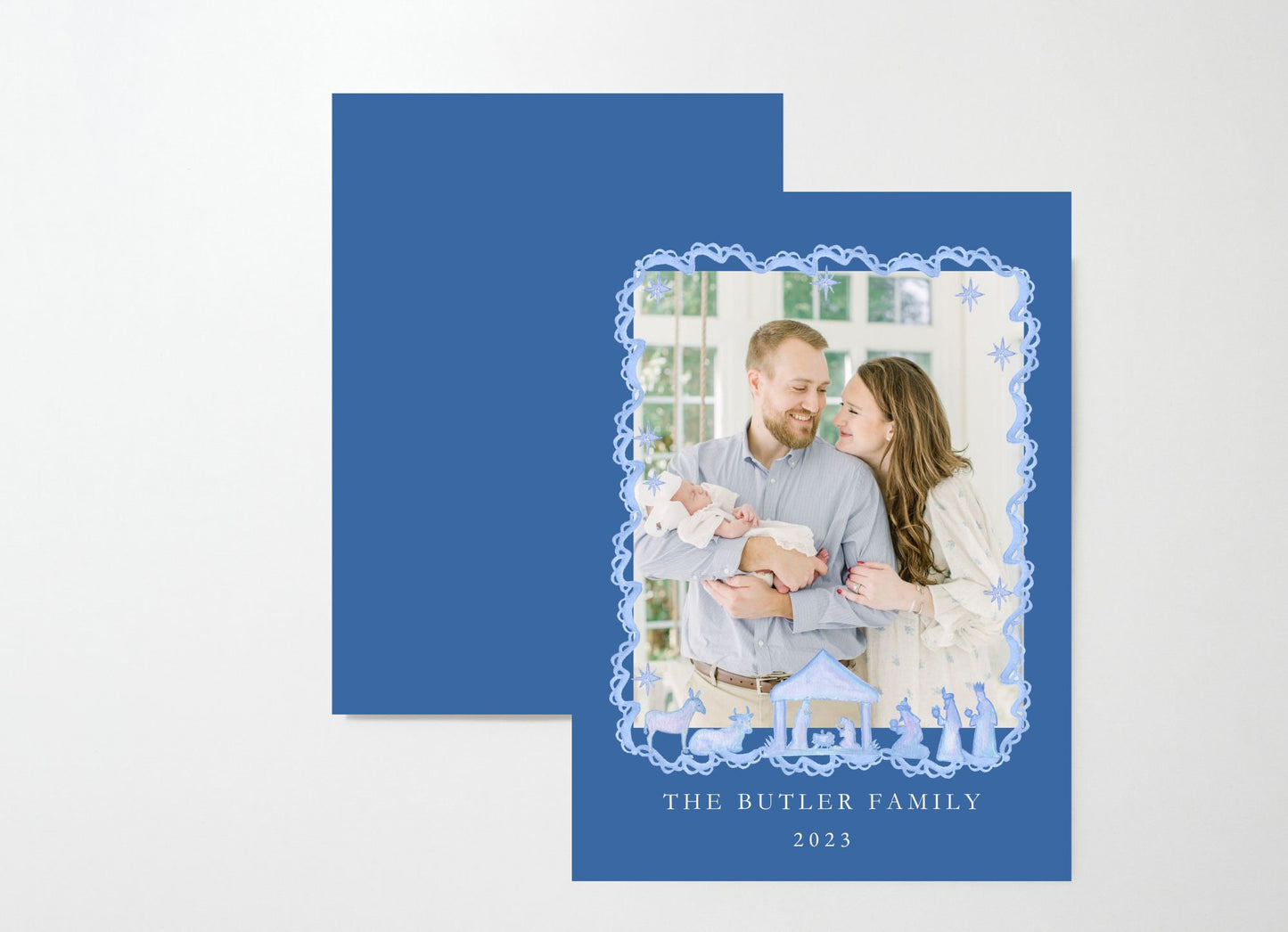 Navy Nativity Holiday Card