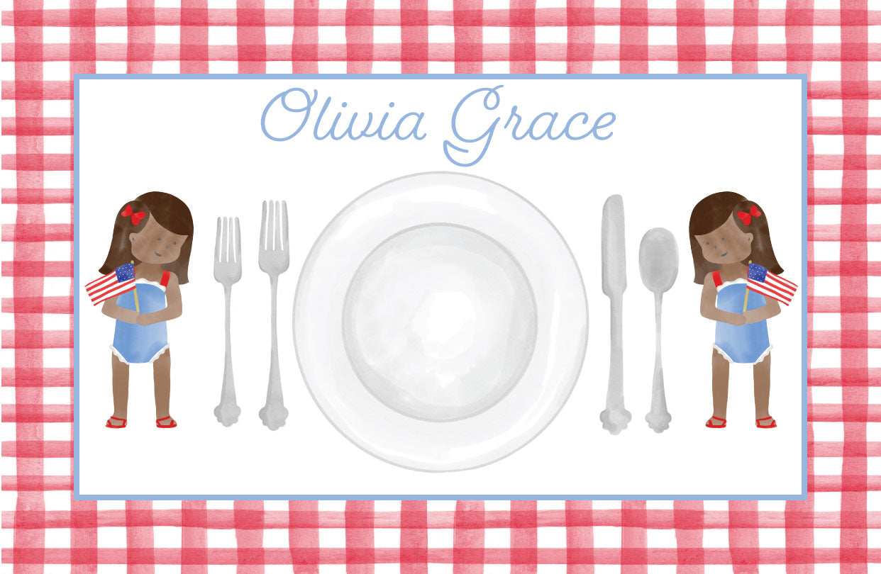 Summer Girls Patriotic Placemat