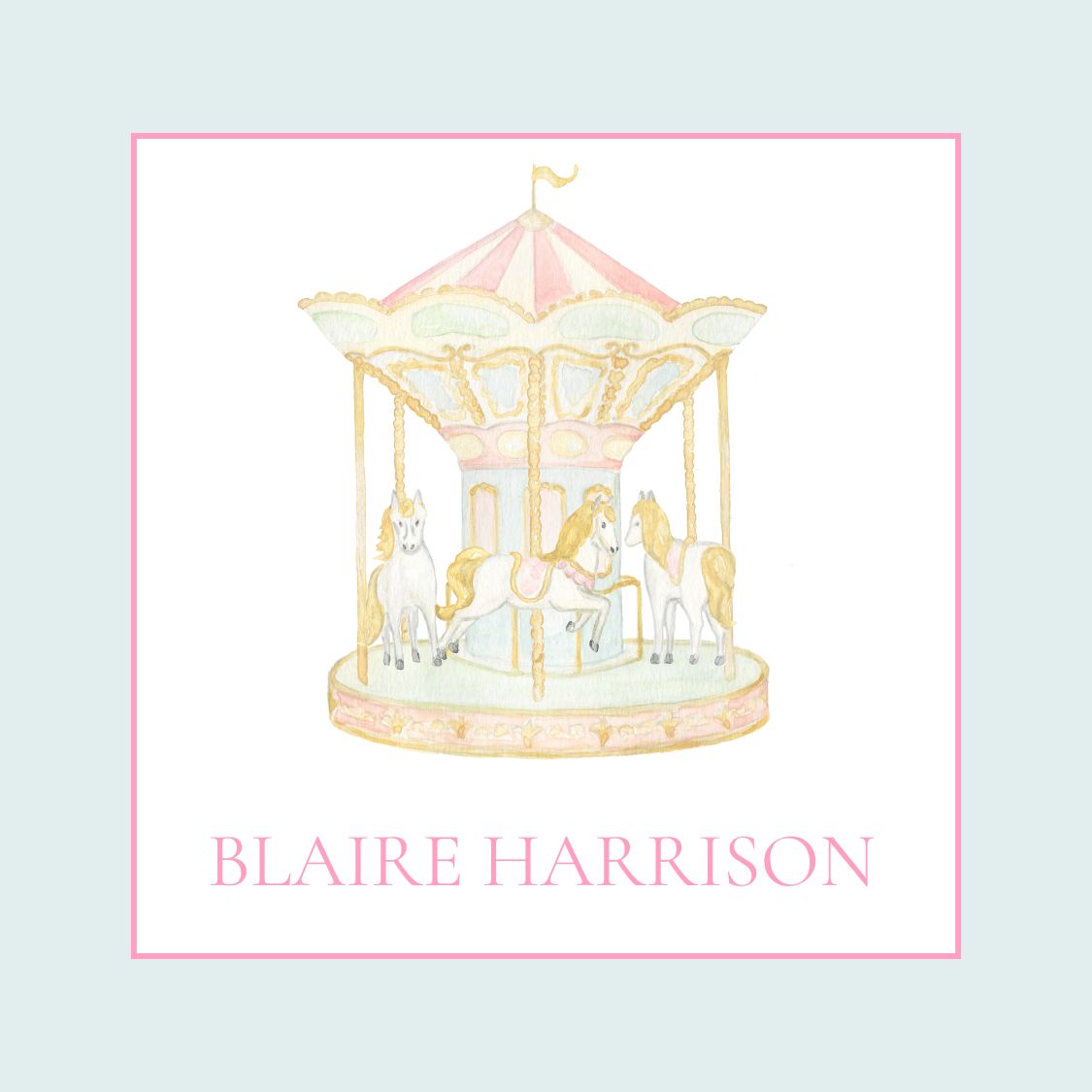 Carousel Gift Tag